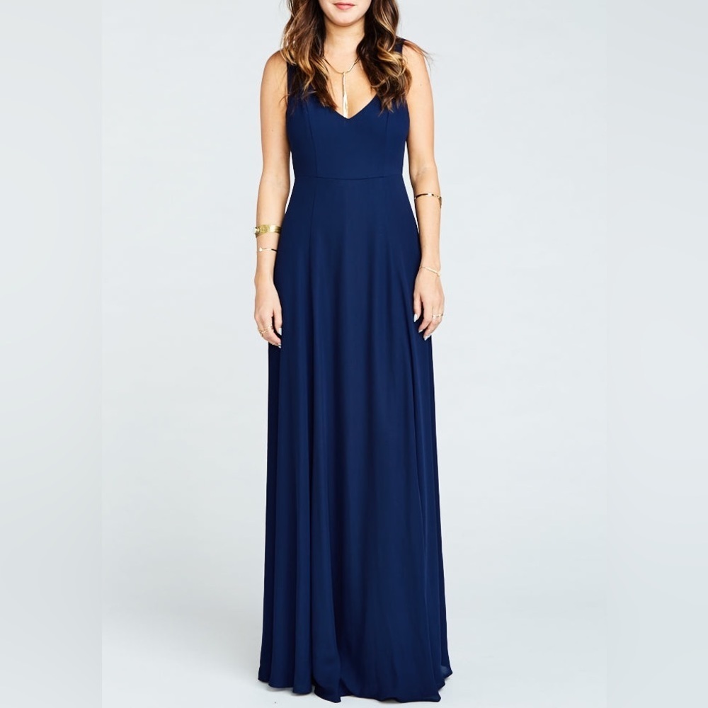 Show Me Your‎ Mumu Navy Blue Jenn Maxi Dress